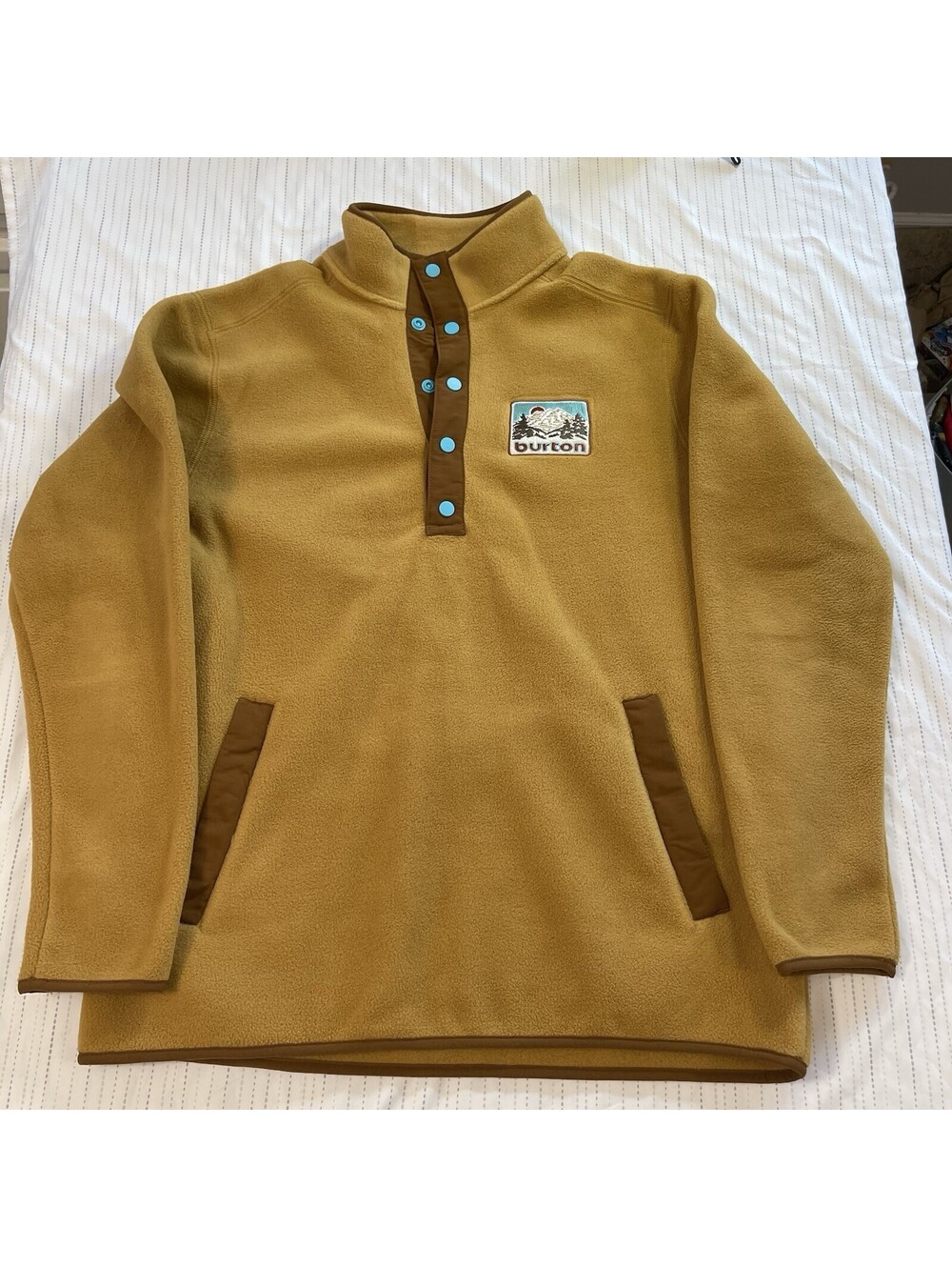 Burton Men's Hearth Fleece Anroak Pullover, Wood Thrush, Medium
